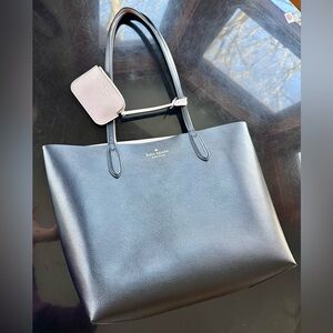 Kate Spade Black and Gray Tote with Pouch